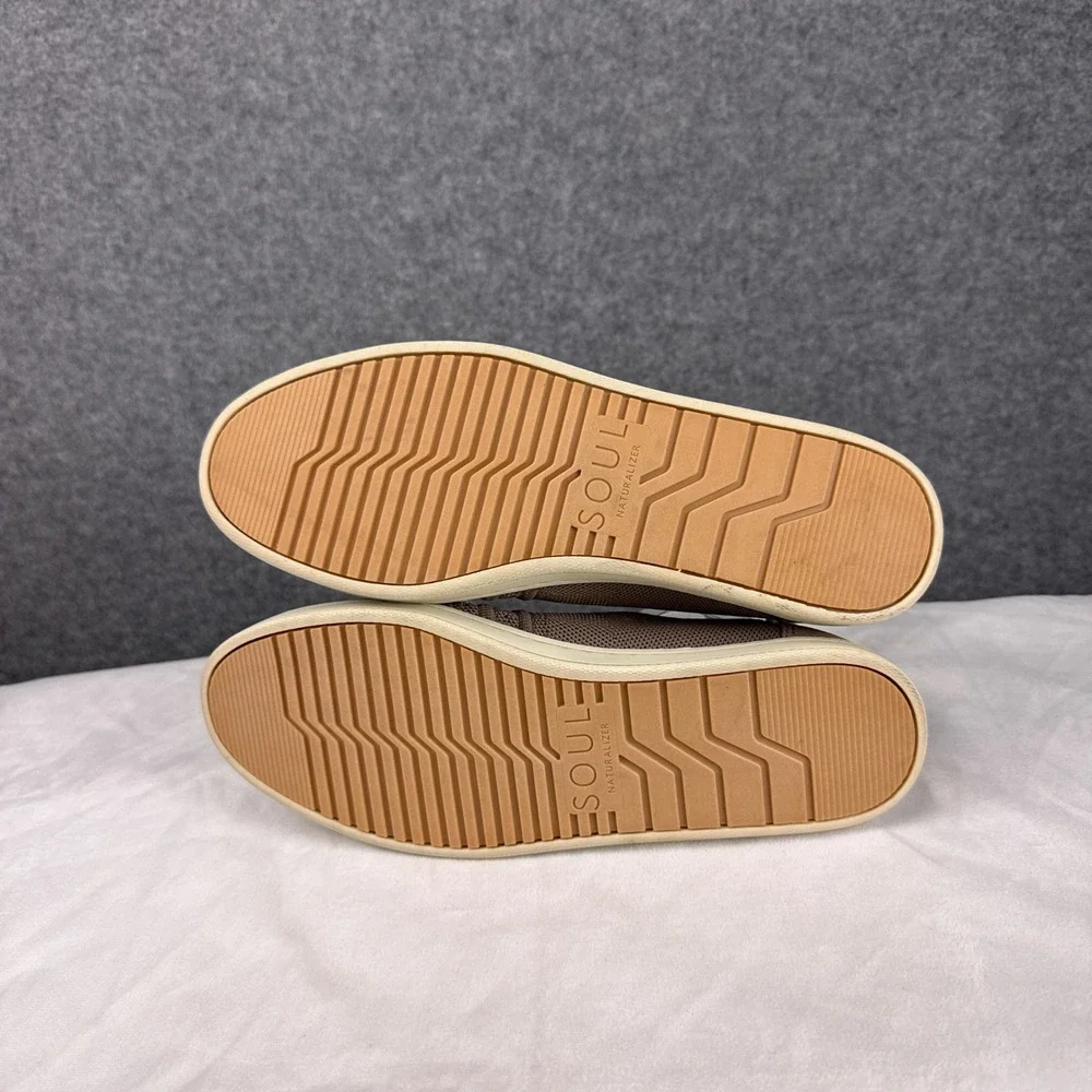 Soul Naturalizer Kemper Slip On Sneakers 10W Taupe Brown Knit Comfort Loafers